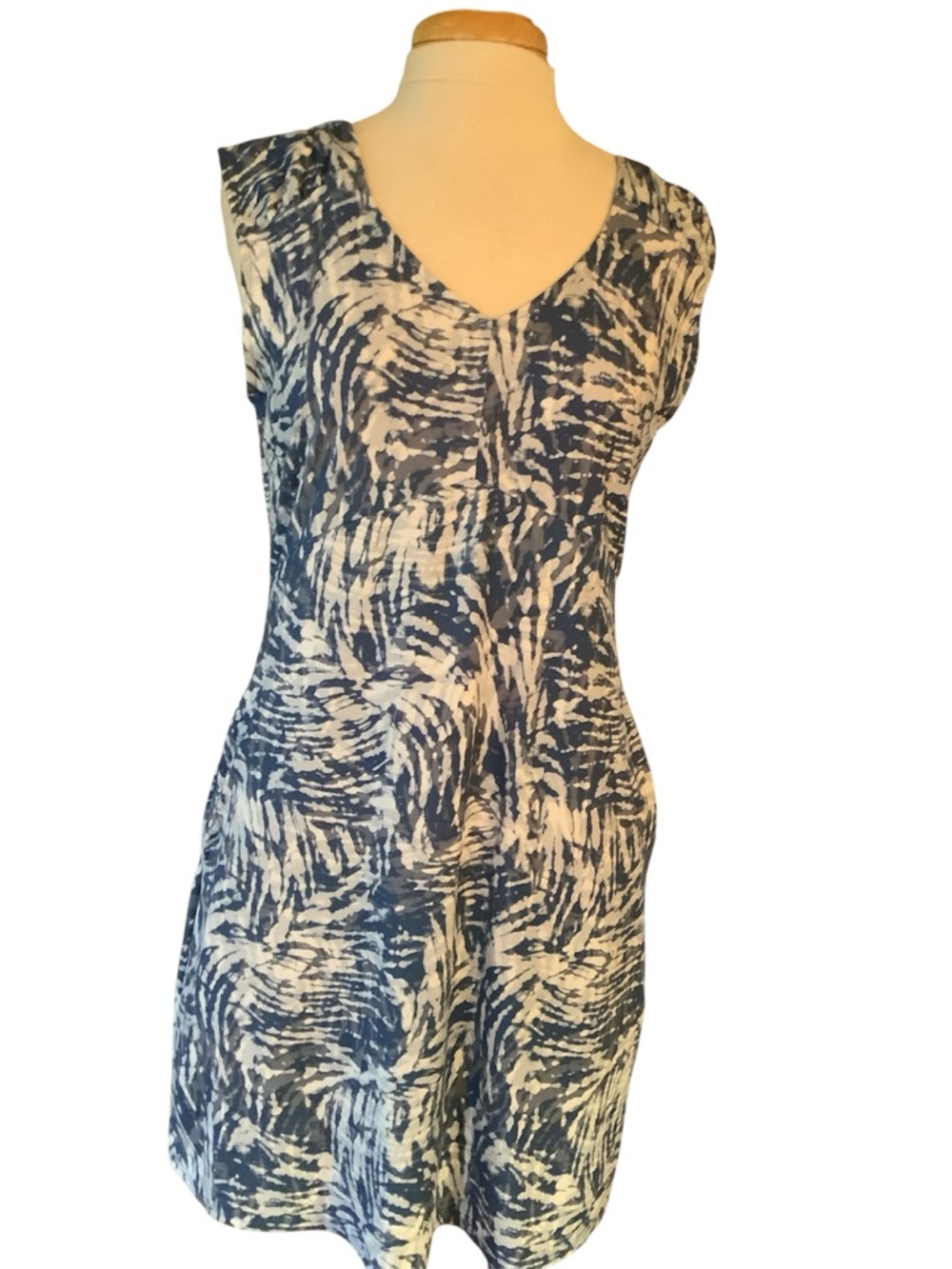 Reel Legends Gray and Blue Performance Dress- Medium